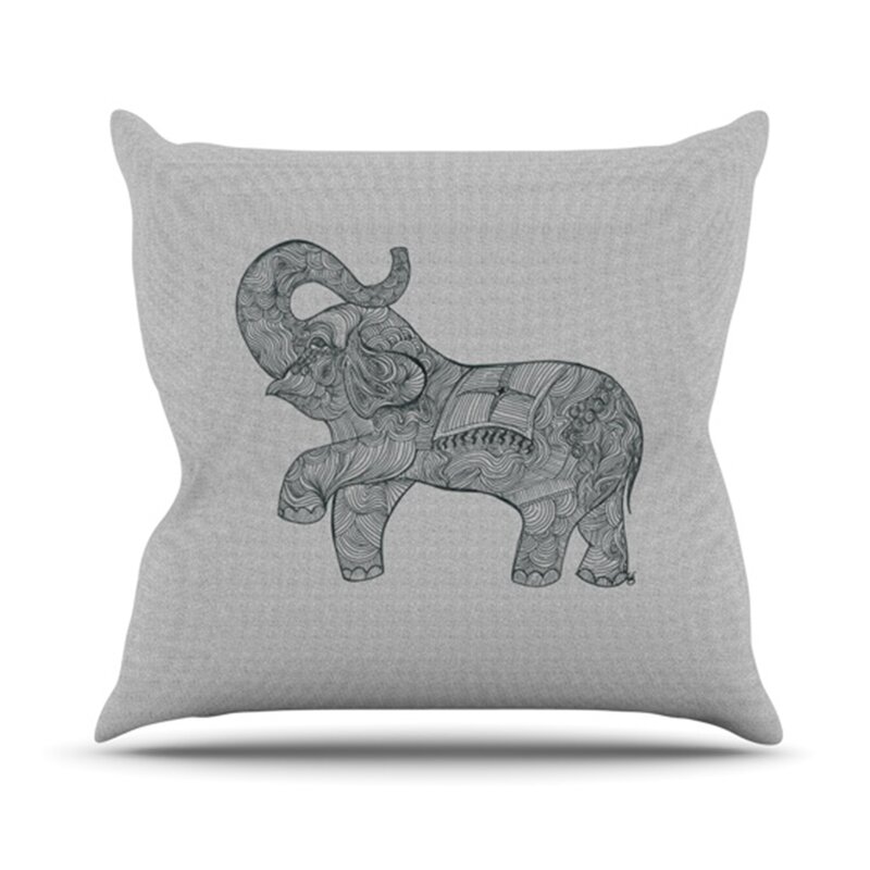 boho elephant throw pillow